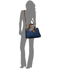 Patricia Nash Sancia Medium Denim Satchel