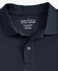 Nautica Big Boys Uniform Quick Dry Short Sleeve Performance Stretch Polo