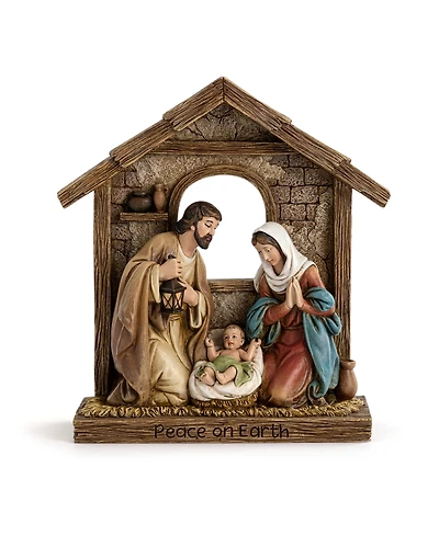 Napco 9.25" Holy Family "Peace on Earth" Nativity