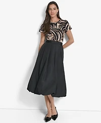 Dkny Women's Bubble-Hem A-Line Midi Skirt