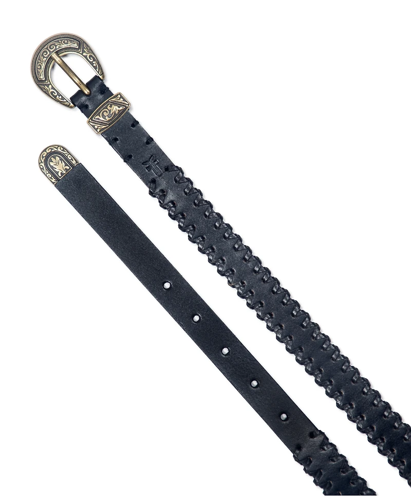Frye Women's Leather Laced Buckle Belt