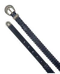 Frye Women's Leather Laced Buckle Belt