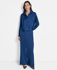 Dkny Women's Long-Sleeve Twist-Front Blouse