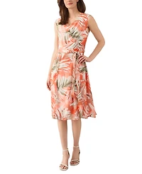 Kasper Women's Printed Cowl-Neck Chiffon Dress