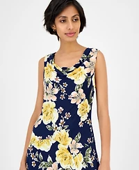 Robbie Bee Women's Sleeveless Cowl-Neck Midi Dress