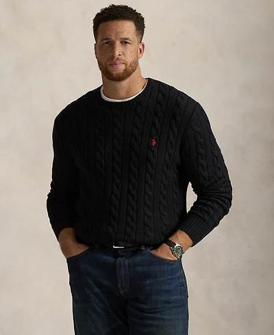 Polo Ralph Lauren Men's Big & Tall Cable-Knit Cotton Sweater