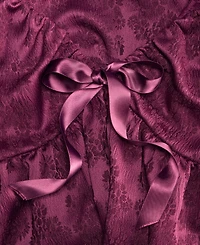 Row A Juniors' Jacquard Ruffled Babydoll Mini Dress