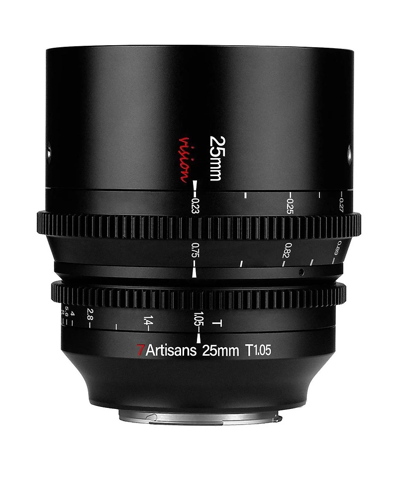 7artisans Photoelectric 25mm T1.05 Vision Cine Lens for Canon Rf, Black