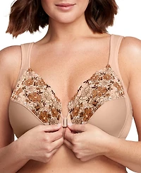 Glamorise Plus Full Figure Wonderwire Front-Closure Bra Underwire 1245