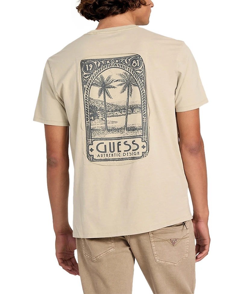 Guess Men's Paradise Postage Graphic T-Shirt