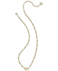 Kendra Scott Gold-Tone Elisa Figaro Chain Short Pendant Necklace, 16" + 3" extender