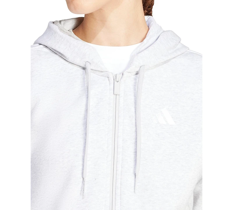 adidas Women's 3-Stripe Logo Zip Hooded Track Jacket