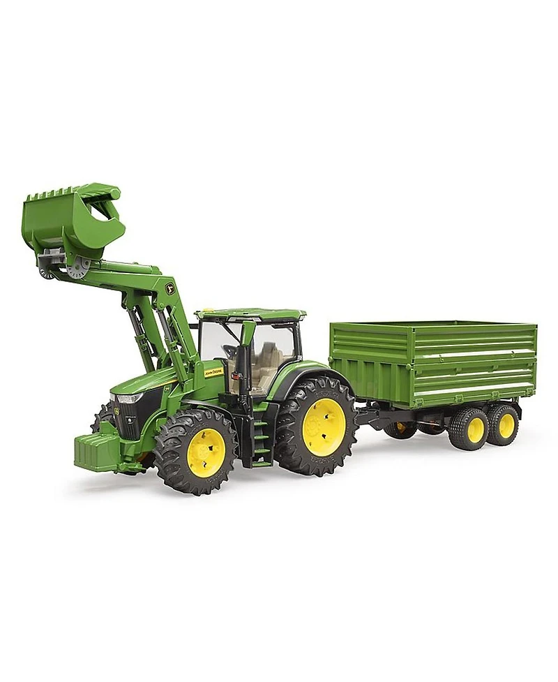 Bruder 1/16 John Deere 7R 350 Tractor with Front Loader and Trailer