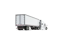 First Gear Dcp 1/64 Mack Anthem Sleeper Cab White w/ 53ft Box Trailer
