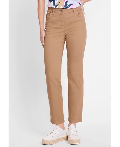 Olsen Women's Lisa Straight Cropped Stretch Jean