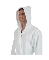 Alpine Swiss Men's Dane Hooded Bathrobe Cotton Terry Cloth Luxury Hotel Spa Robe