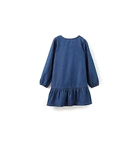 Cotton On Little Girls Betty Bow Front Denim Dress