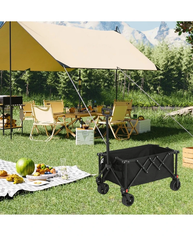 Mondawe Heavy Duty Folding Wagon with All-Terrain Wheels