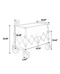 Mondawe 300L Folding Beach Wagon with Big Wheels
