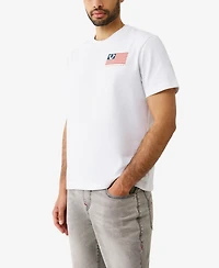 True Religion Men's Short Sleeve Horseshoe Flag T-Shirt
