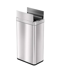 iTouchless Stainless Steel Wings Lid Sensor Kitchen Trash Can with AbsorbX Odor Filter