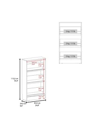 Crocker Shoe Rack, 3 Doors, Shelves, White