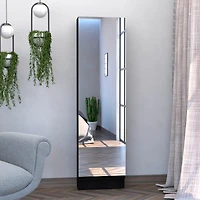 Depot E-shop Charlotte Xl Shoe Rack, Five Interior Shelves, Mirror, Single Door Cabinet