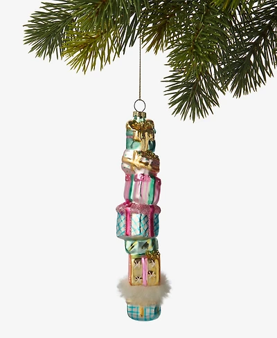 Holiday Lane Pastel Shine Rainbow Gift Box Stack Ornament, Macy's Exclusive