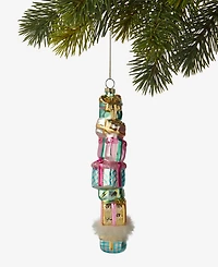 Holiday Lane Pastel Shine Rainbow Gift Box Stack Ornament, Macy's Exclusive