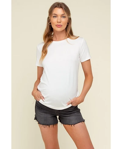 Pinkblush Maternity Blue Basic Short Sleeve Top