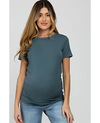 Pinkblush Maternity Blue Basic Short Sleeve Top