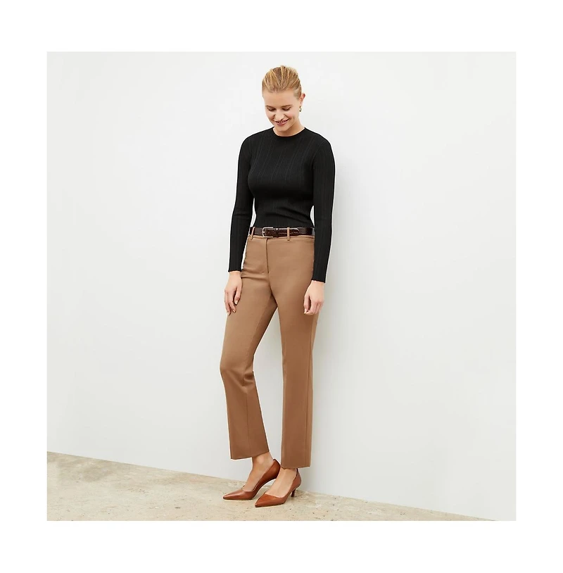 M.m.LaFleur Women's Smith Straight Trouser - Washable Wool Twill