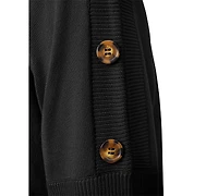 Melissa Paige Petite Button-Trim Dolman-Sleeve Sweater
