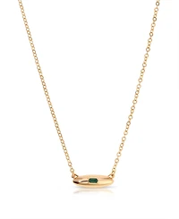 Ettika Oval Dome Baguette Simple Pendant Necklace