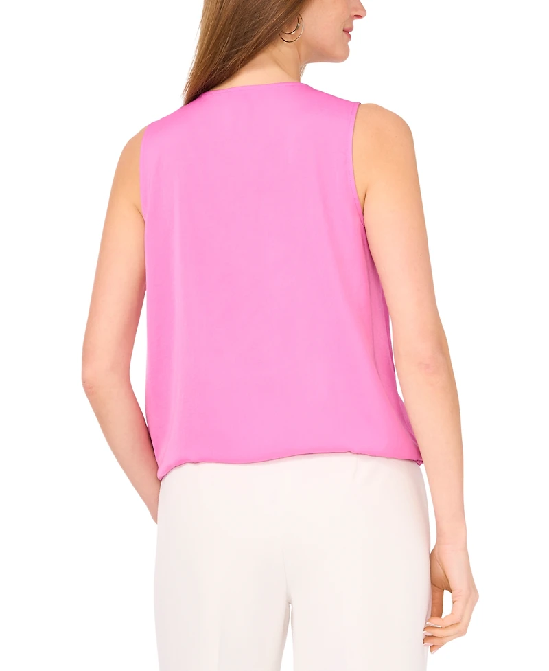 Vince Camuto Women's Faux-Wrap Sleeveless Top