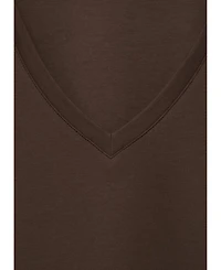 Mango Women's Plain V-Neck Cotton Pajama T-Shirt