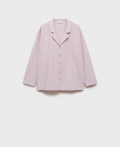 Mango Women's Garment Washed Cotton Shirt