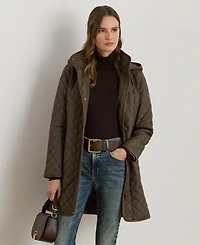 Lauren Ralph Women's Hooded Quilted Coat
