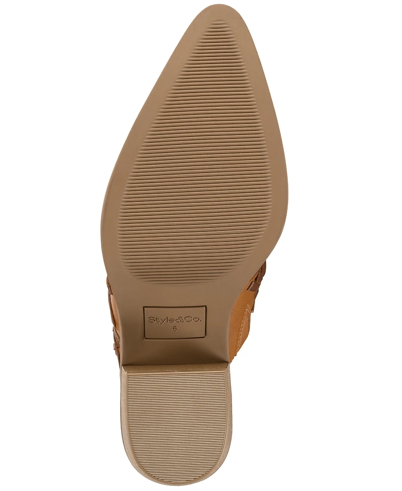 Style & Co Women's Lucyy Stitch Detail Block Heel Mules, Exclusively at Macy's