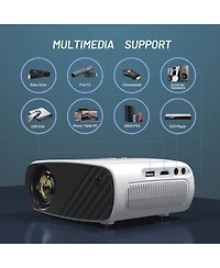 Artsea Mini Projector, 1080P Hd Portable Movie Projector, Wireless WiFi for Android/iOS, Phone/Laptop - Home & Outdoor Use