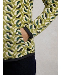 Weird Fish Women's Reena 1/4 Zip Printed Microfleece