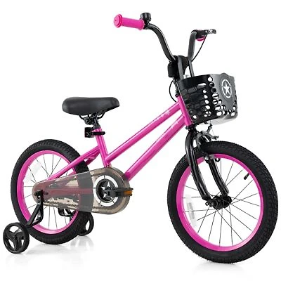 Kids Bike Adjustable Bicycle with Front Basket for Children