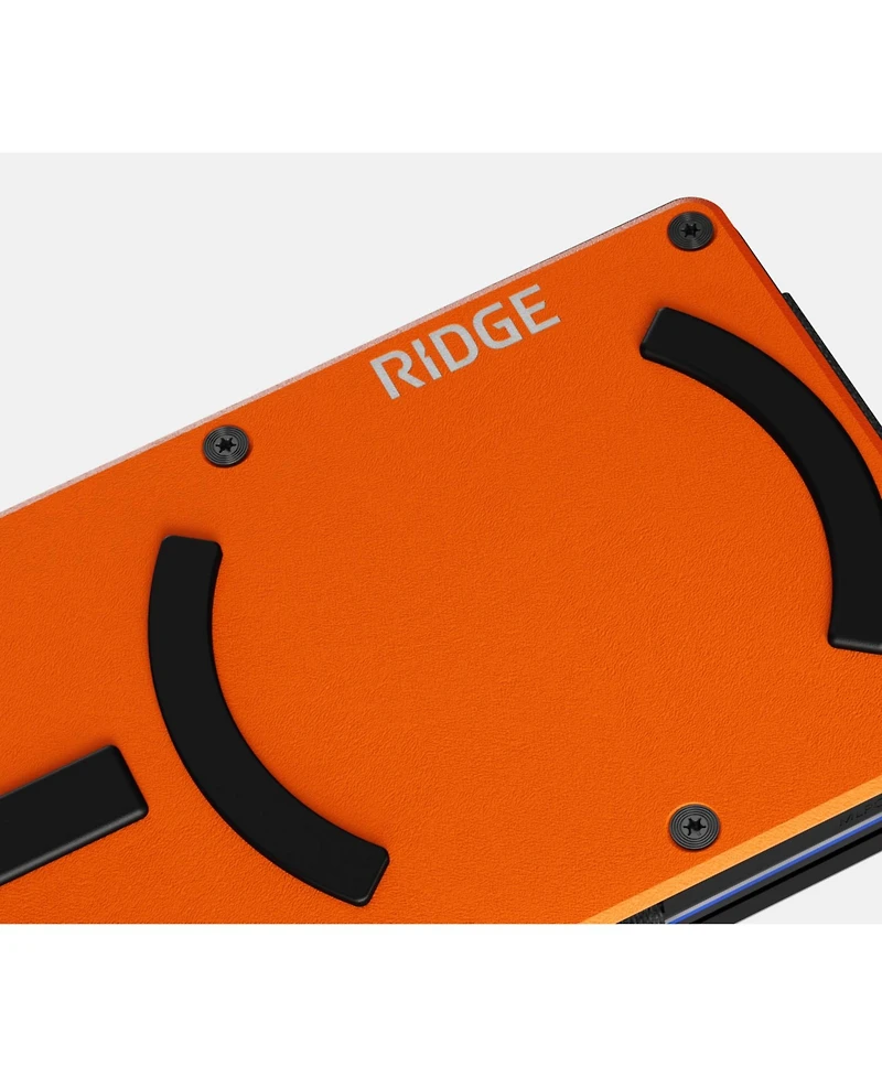The Ridge Men's Ridge Wallet For Magsafe - Basecamp Orange - Cash Strap