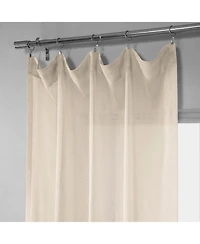 Half Price Drapes Cotton Seed Textured Faux Linen Sheer Curtain