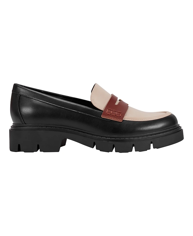 Marc Fisher Women's Cube Lug Sole Penny Loafers