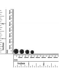 Bling Jewelry Set of 2 Round Solitaire Cz Cubic Zirconia Stud Earrings Gold Plated .925 Sterling Silver 5-10MM