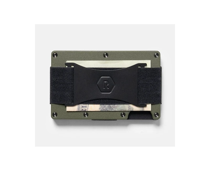 The Ridge Men's Ridge Wallet For Magsafe - Matte Olive - Cash Strap