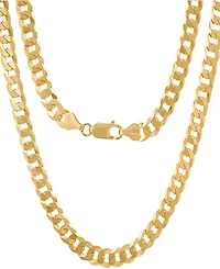 Steeltime Unisex 14K Gold Plated Cuban Superflat Link Necklace