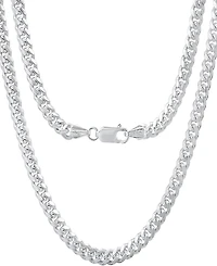 Steeltime Unisex Sterling Silver Cuban Link Chain Necklace