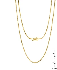 Steeltime Unisex 14K Gold Plated Box Chain Necklace